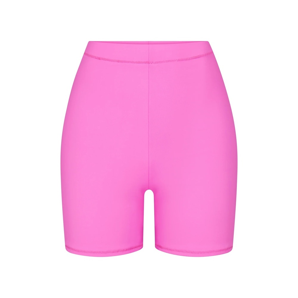 NWT SKIMS RARE Swim Mid Waist Shorts | Size S | Taffy Pink